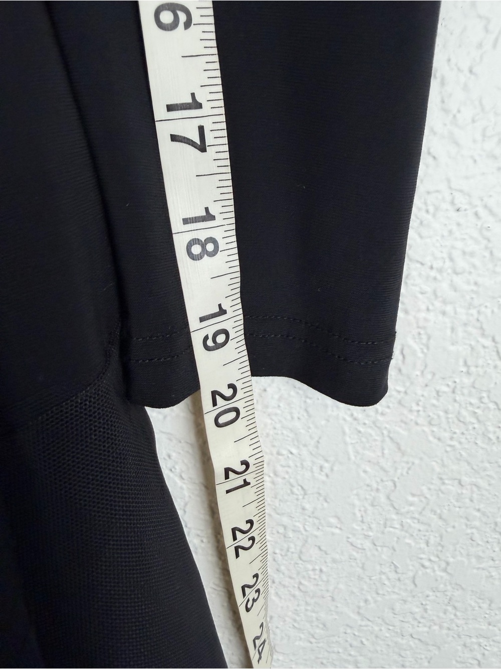 Sympli Asymmetrical Long Sleeve Jersey Knit Mesh Hem Blouse Black 6 - Picture 11 of 12